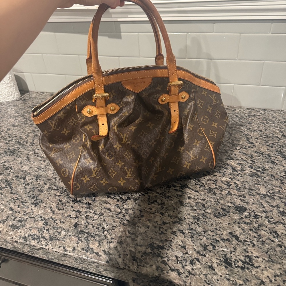 Louis Vuitton Brown and Tan Monogram Shoulder Bag - Picture 7 of 7